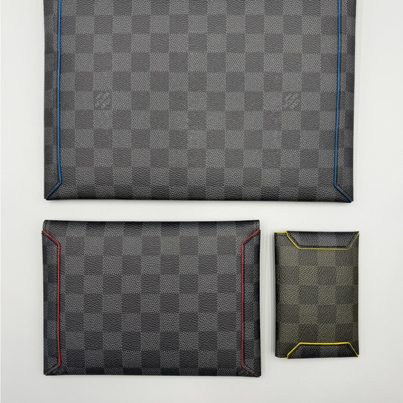 Louis Vuitton Limited Ed Graphite Alpha pouch set of 3 - Picture 4 of 10
